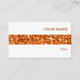 Glitz Oranje stripe visitekaartje wit