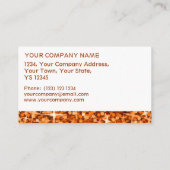 Glitz Oranje white stripe-kaartsjabloon Visitekaartje (Achterkant)