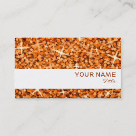 Glitz Oranje white stripe-kaartsjabloon Visitekaartje