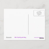 Glitz Paars dollar '$' briefkaart (Achterkant)