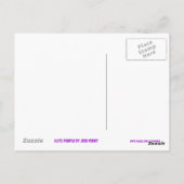 Glitz Paars "STAR"-briefkaart Briefkaart (Achterkant)