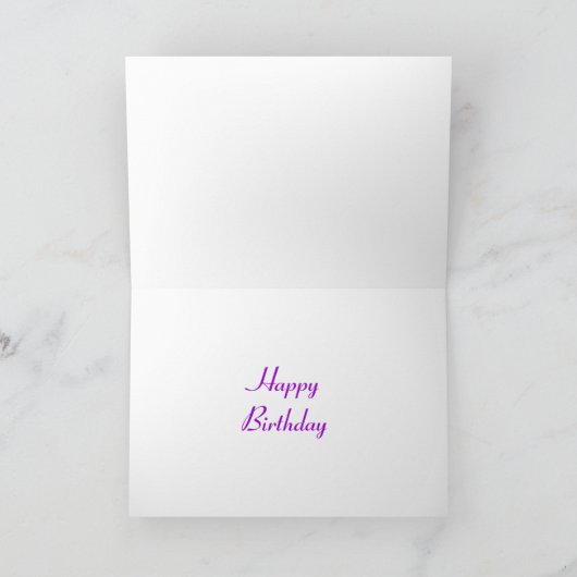 Glitz Paarse 'DIVA' 'Happy Birthday' kaart (Binnen)