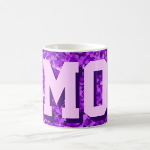 Glitz Paarse "MOM"-mok Koffiemok