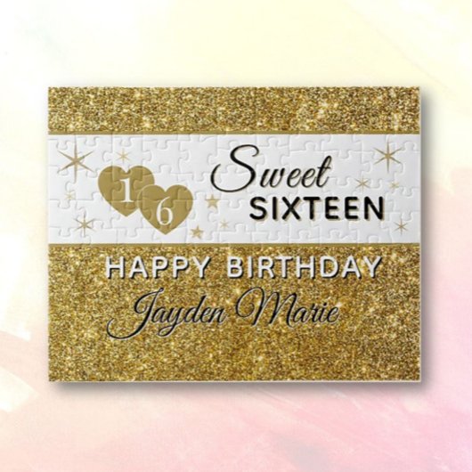 Glitz!! Persoonlijke Sweet 16 verjaardag Legpuzzel