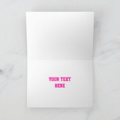Glitz Pink "BFF!" "Jouw tekst"-wenskaart Kaart (Binnen)