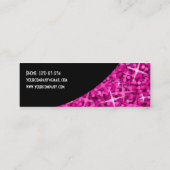 Glitz Pink Black Curve visitekaartje skinny (Achterkant)