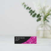 Glitz Pink Black Curve visitekaartje skinny (Staand voorkant)