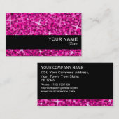 Glitz Pink Black stripe-template voor visitekaartj Visitekaartje (Voorkant / Achterkant)