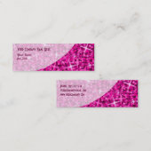 Glitz Pink Curve visitekaartje skinny (Voorkant / Achterkant)