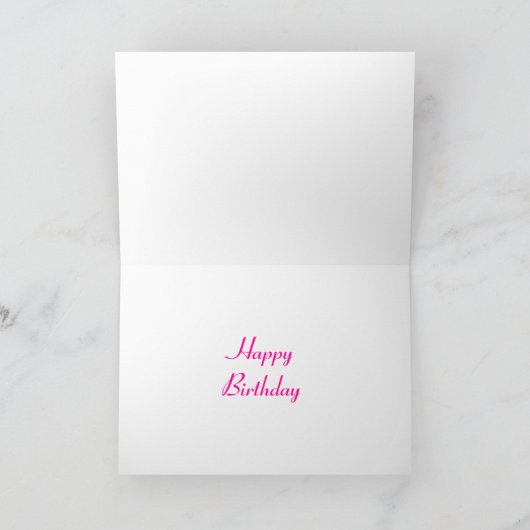 Glitz Pink 'DIVA' 'Happy Birthday' kaart (Binnen)