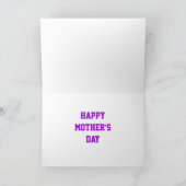 Glitz Pink "MUM" Happy Moederdag kaart (Binnen)