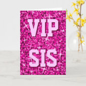 Glitz Pink "VIP SIS" kaart "Happy Birthday" (Gele Bloem)