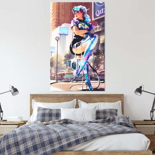 Glitz, Qitz en Glamour Ken Gage Art Canvas Afdruk (Insitu (Slaapkamer))