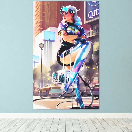 Glitz, Qitz en Glamour Ken Gage Art Canvas Afdruk (Insitu (Houten vloer))