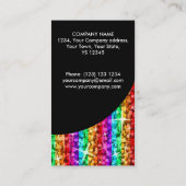 Glitz Rainbow Stripe Black Curve portret Visitekaartje (Achterkant)