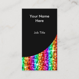 Glitz Rainbow Stripe Black Curve portret Visitekaartje