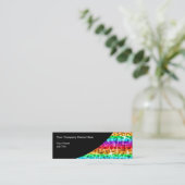 Glitz Rainbow Stripe Black Curve skinny Mini Visitekaartje (Staand voorkant)