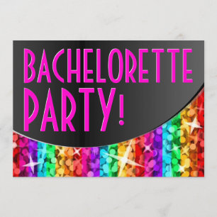 Glitz Rainbow Stripe curve 'Bachelorette Party' Kaart