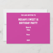 Glitz Rainbow Stripe 'Sweet 16' horizontaal Kaart (Achterkant)