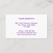 Glitz Rainbow Stripe visitekaartje terug wit (Achterkant)