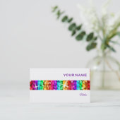 Glitz Rainbow Stripe visitekaartje wit (Staand voorkant)