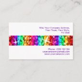 Glitz Rainbow Stripe visitekaartje wit (Achterkant)
