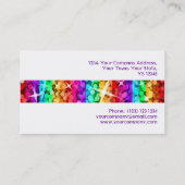 Glitz Rainbow Stripe visitekaartje wit (Achterkant)