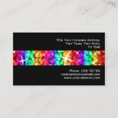 Glitz Rainbow Stripe visitekaartje zwart (Achterkant)
