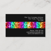 Glitz Rainbow Stripe visitekaartje zwart (Achterkant)