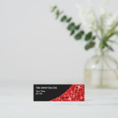 Glitz Red Black Curve visitekaartje skinny (Staand voorkant)