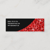 Glitz Red Black Curve visitekaartje skinny (Achterkant)