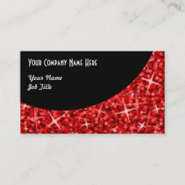 Glitz Red Black Curve-visitekaartje Visitekaartje
