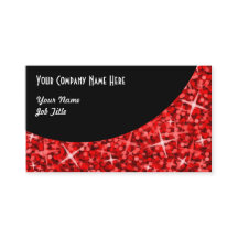 Glitz Red Black Curve-visitekaartje