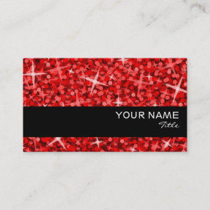 Glitz Red Black stripe-sjabloon voor visitekaartje