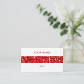 Glitz Red stripe visitekaartje terug (Staand voorkant)