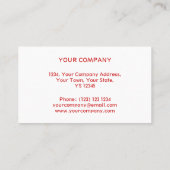 Glitz Red stripe visitekaartje terug (Achterkant)