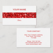 Glitz Red stripe visitekaartje terug (Voorkant / Achterkant)