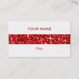 Glitz Red stripe visitekaartje terug