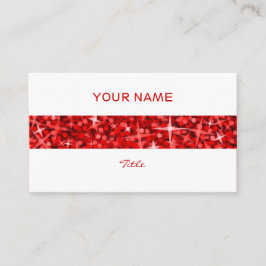 Glitz Red stripe visitekaartje terug