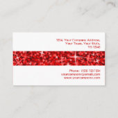 Glitz Red stripe visitekaartje wit (Achterkant)