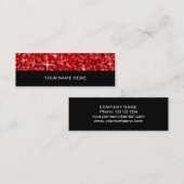 Glitz Red visitekaartje skinny black (Voorkant / Achterkant)