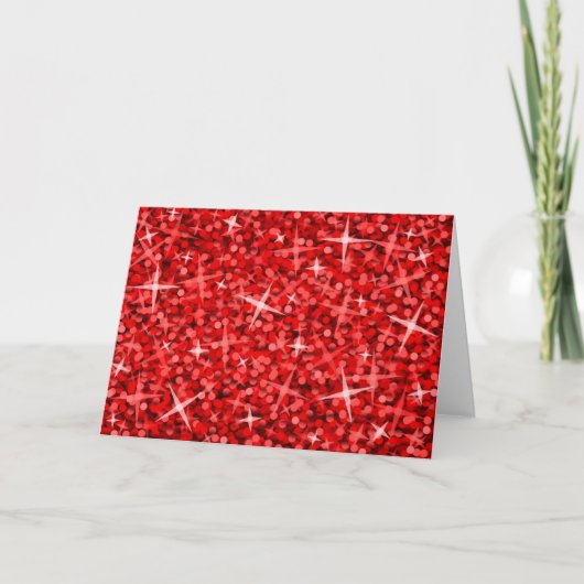 Glitz Red-wenskaart Kaart (Voorkant)
