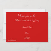 Glitz Red 'You're Invited' uitnodiging roze tekst (Achterkant)