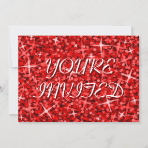 Glitz Red 'You're Uitnodigd'-uitnodiging voor Kers Kaart