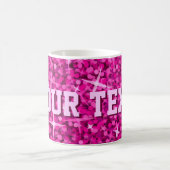 Glitz roze afdrukmok 'jouw tekst' koffiemok (Center)