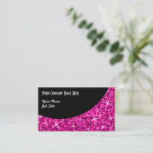 Glitz Roze Black Curve-visitekaartje Visitekaartje (Staand voorkant)