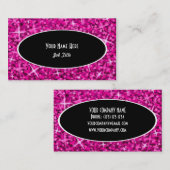 Glitz Roze Black Oval-visitekaartje Visitekaartje (Voorkant / Achterkant)