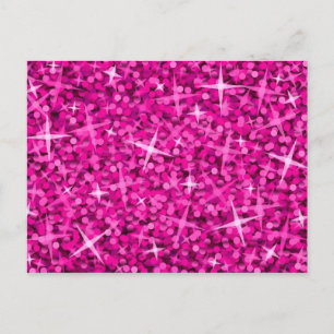 Glitz roze briefkaart