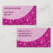 Glitz Roze Curve-bedrijfskaartsjabloon Visitekaartje (Voorkant / Achterkant)