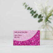 Glitz Roze Curve-bedrijfskaartsjabloon Visitekaartje (Staand voorkant)